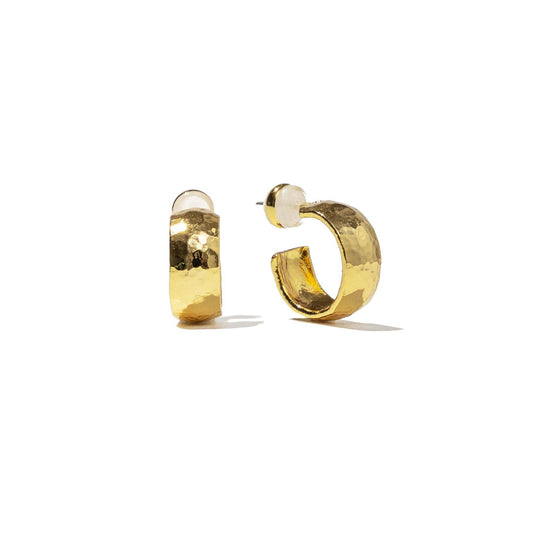 Harriet Hammered Mini Hoops
