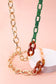 Peach Tortoise Acrylic Gold Chain - Best & Co. Boutique