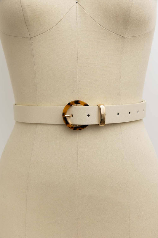 Tortoise Shell Pattern O Ring Buckle Belt - Best & Co. Boutique