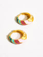 Paloma Striped Enamel Hoops