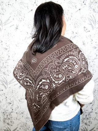 The Dakota Brown Paisley Bandana Scarf