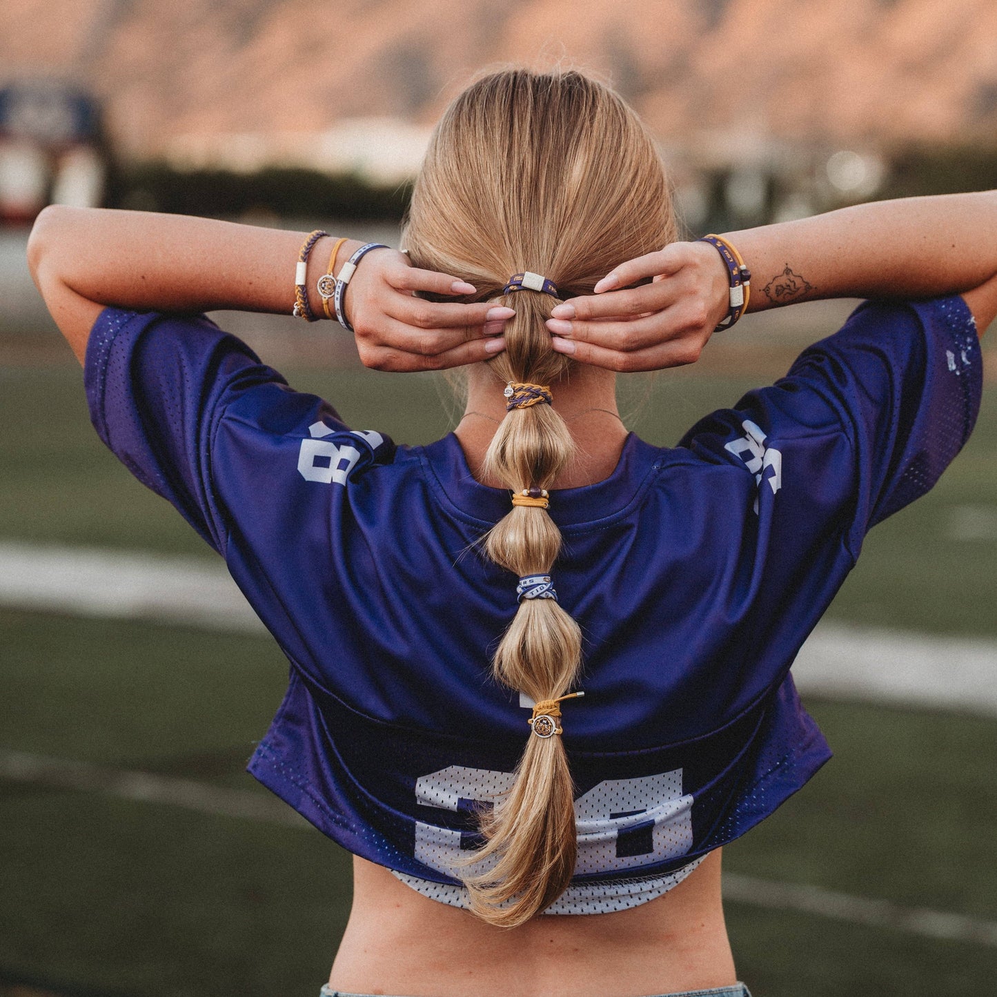 LSU Game Day Hair Tie/Bracelet Set