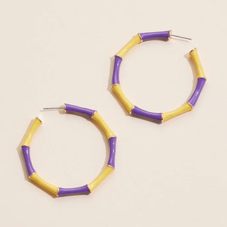 purple and gold game day jewelry
