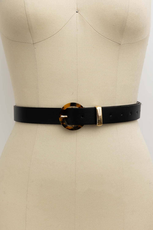 Tortoise Shell Pattern O Ring Buckle Belt - Best & Co. Boutique