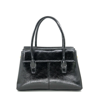 Amelie Real Leather Satchel | Black