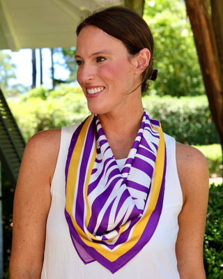Harper Purple Stripe Scarf | MED