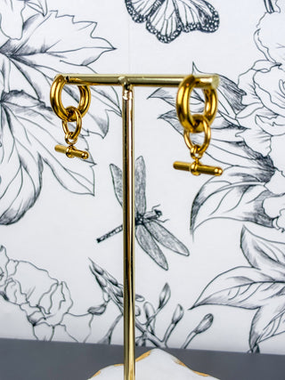 Kelly Dainty Bar Earrings | 18K Gold