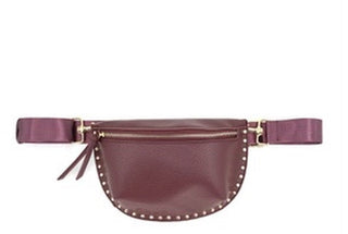 Fanny Studded Crossbody | Burgundy