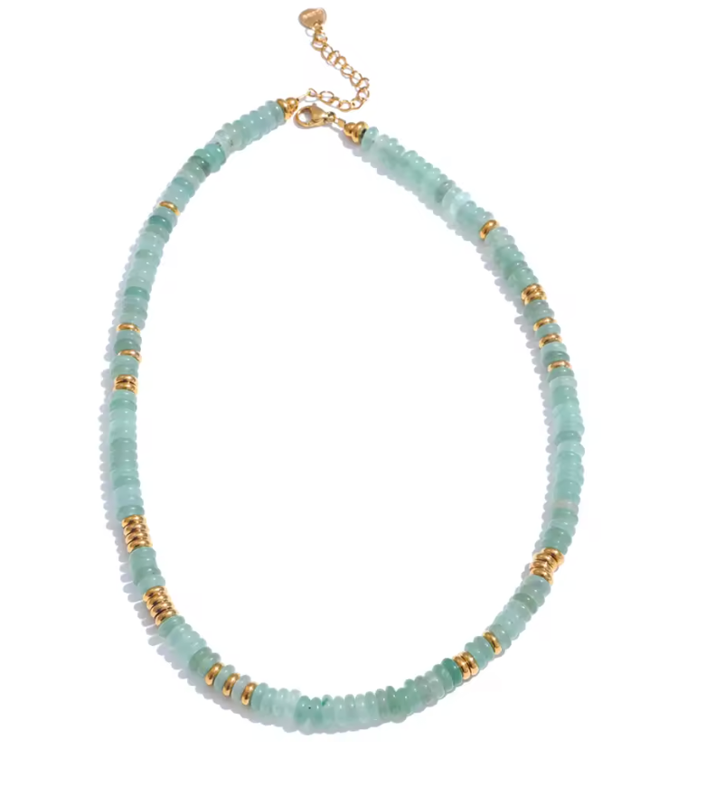 Coastal Stone Necklace | Aqua