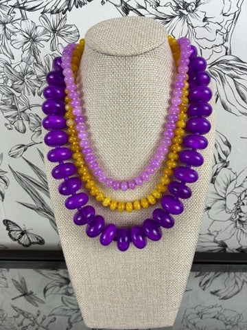 Bentley Resin Necklace | Purple