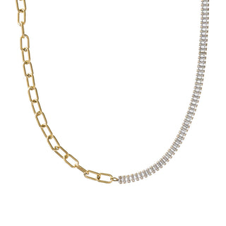 Gilded Tide Tennis & Paperclip Choker
