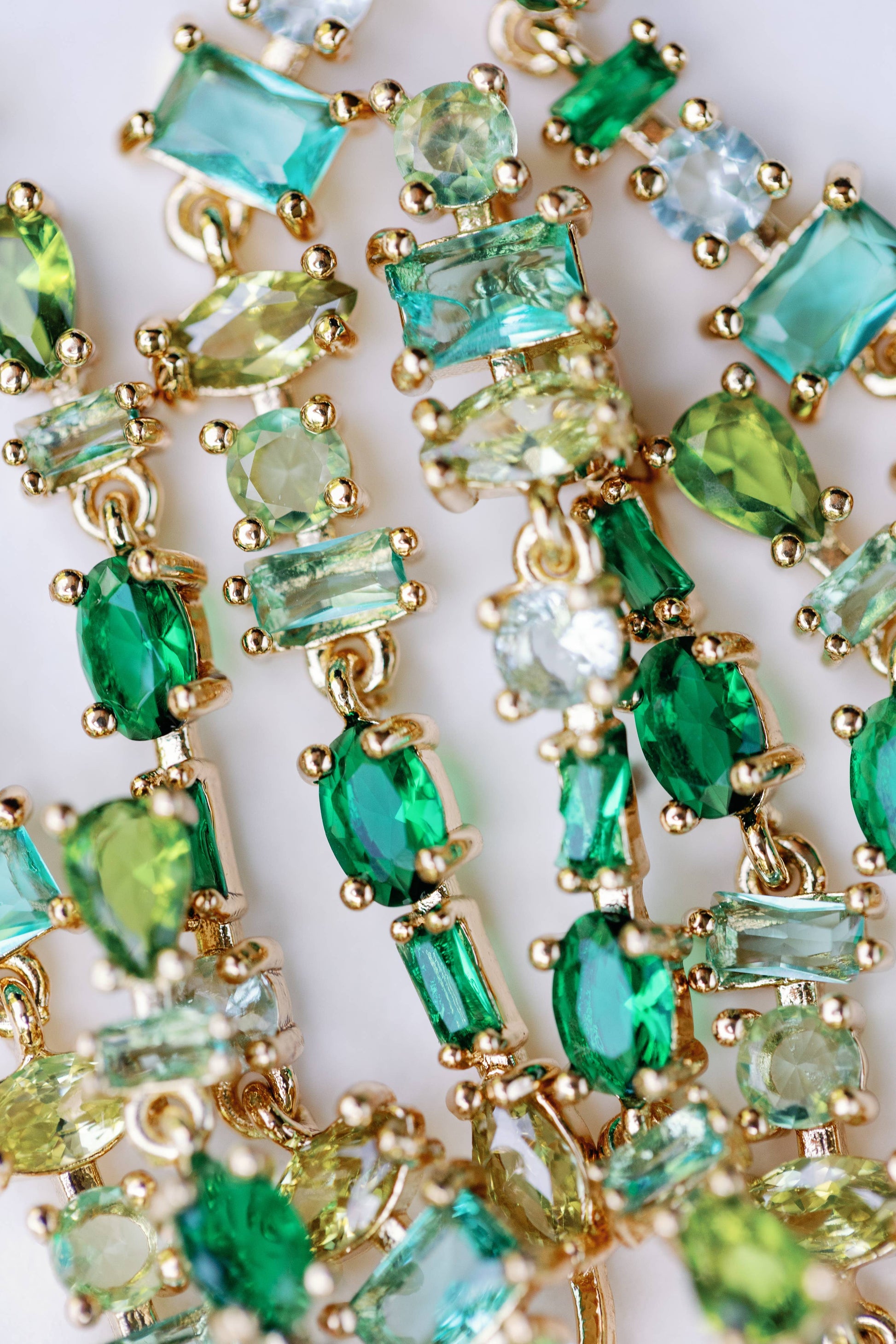 Green Ombre Crystal Earrings - Best & Co. Boutique