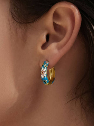 Isabeau Vintage Hoop | Blue