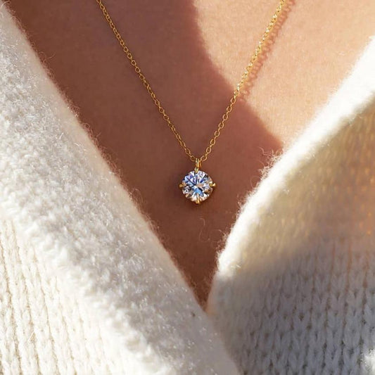 SOLITAIRE ROUND CUT NECKLACE - Best & Co. Boutique