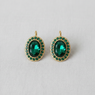Vintage Oval Stud Earrings