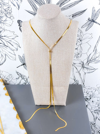Gold Herringbone Bolo | 18K Gold