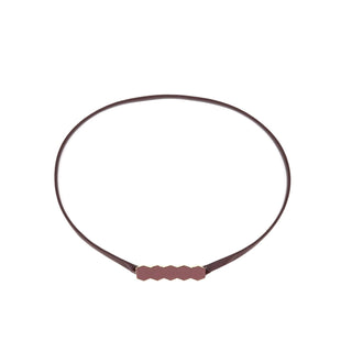 Elegant Skinny Stretch Belt | Burgundy