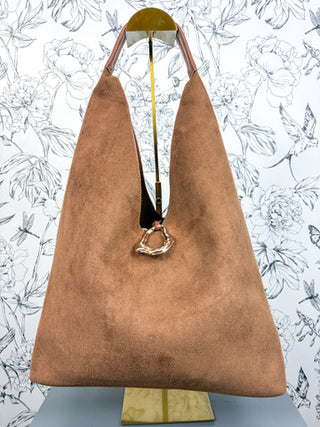 Noma Reversible Suede/Leather Tote | Camel