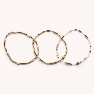 Beaded Game Day Stack | White