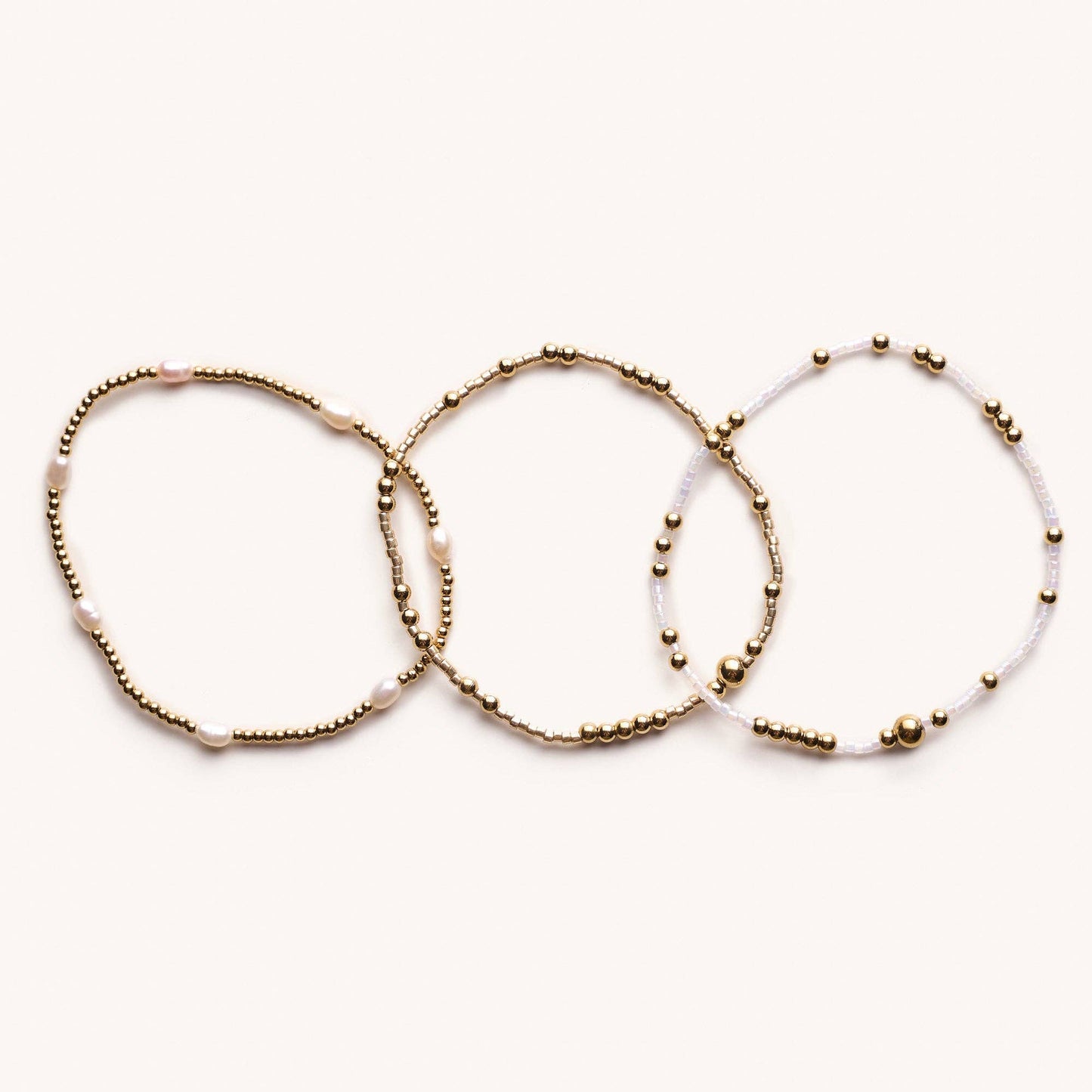 Beaded Game Day Stack | White