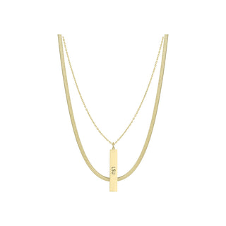 layered game day necklace LSU