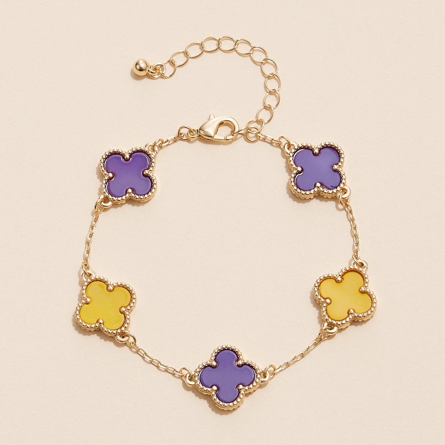 purple and gold game day jewelry