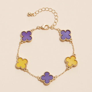 purple and gold game day jewelry