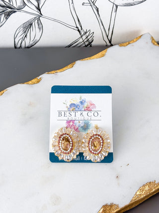 Blush Petal CZ Studs