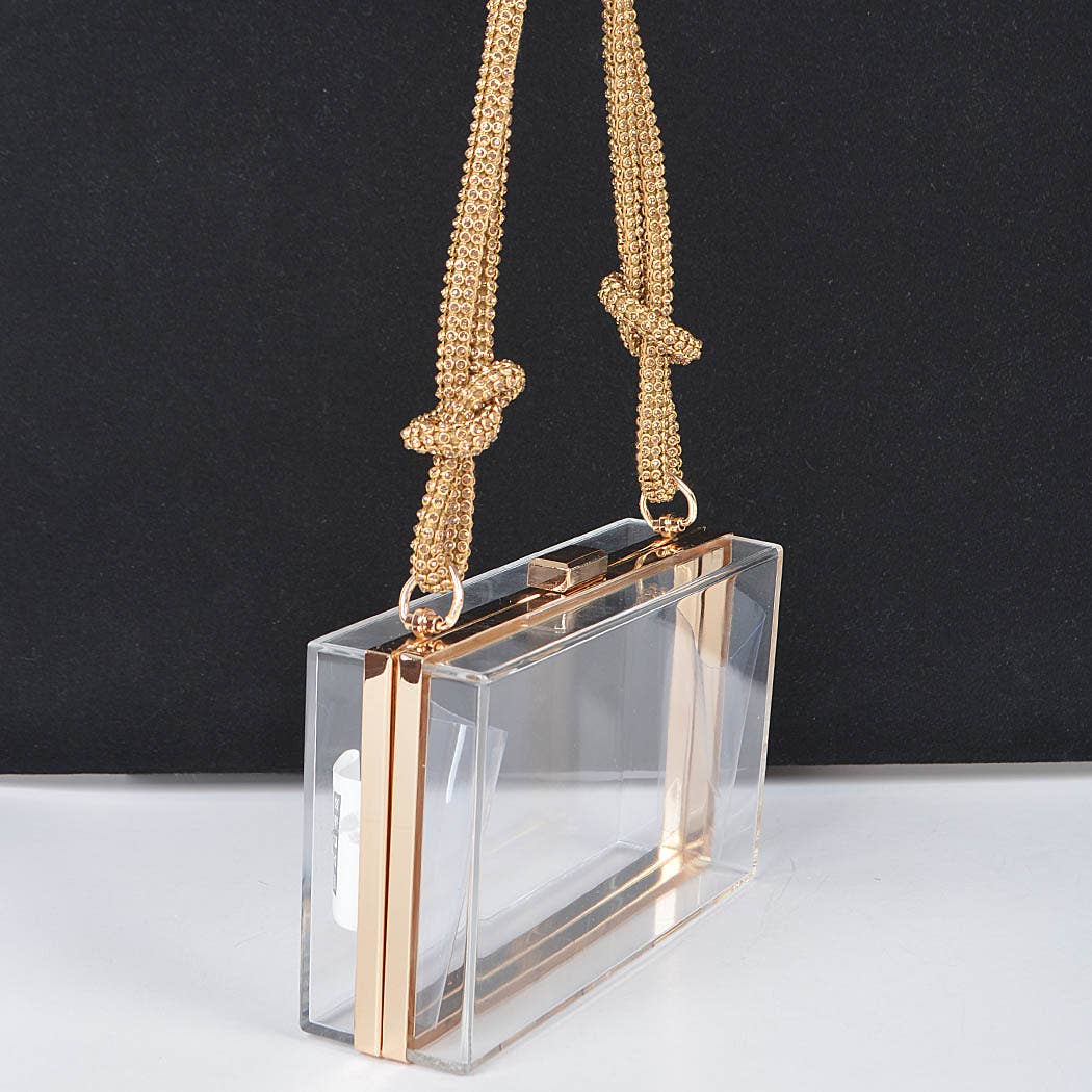 Golden Hour Clear Clutch