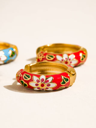 Isabeau Vintage Hoop | Red