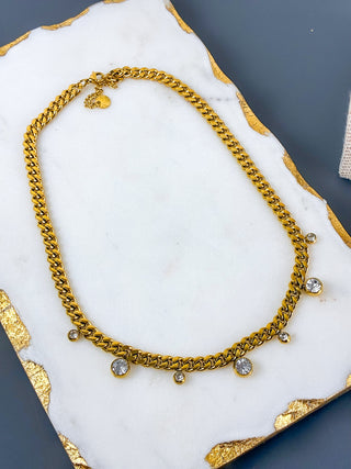 Valentina CZ Cuban Link Necklace | 18k Gold