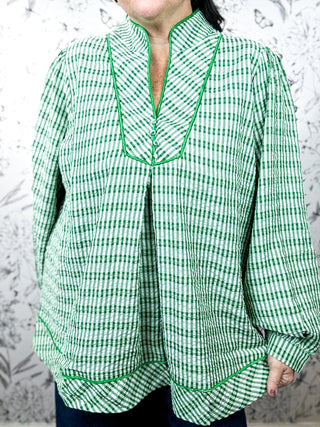 Briar Plaid Blouse | Curvy