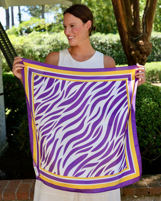 Harper Purple Stripe Scarf | MED