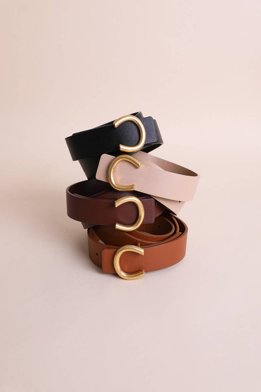 Minimalist Gold Horseshoe Belt - Best & Co. Boutique