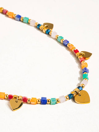 Archie 18K Beaded Heart Necklace
