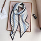 Blue and Beige Geomentric Twillie Scarf - Best & Co. Boutique