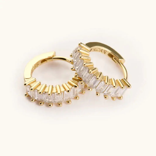 Esther Gold Diamond Hoops | MED