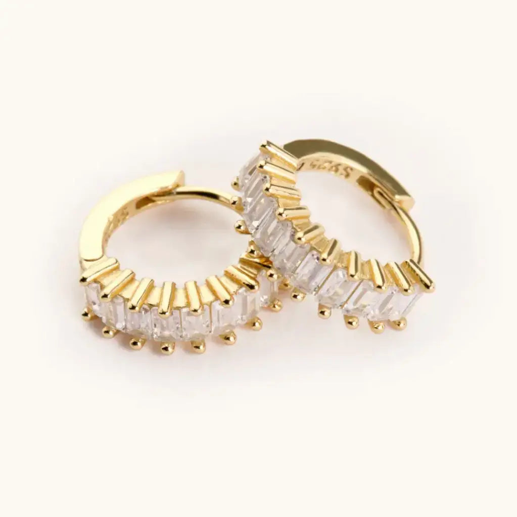 Esther Gold Diamond Hoops | MED