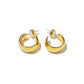 Harriet Hammered Mini Hoops