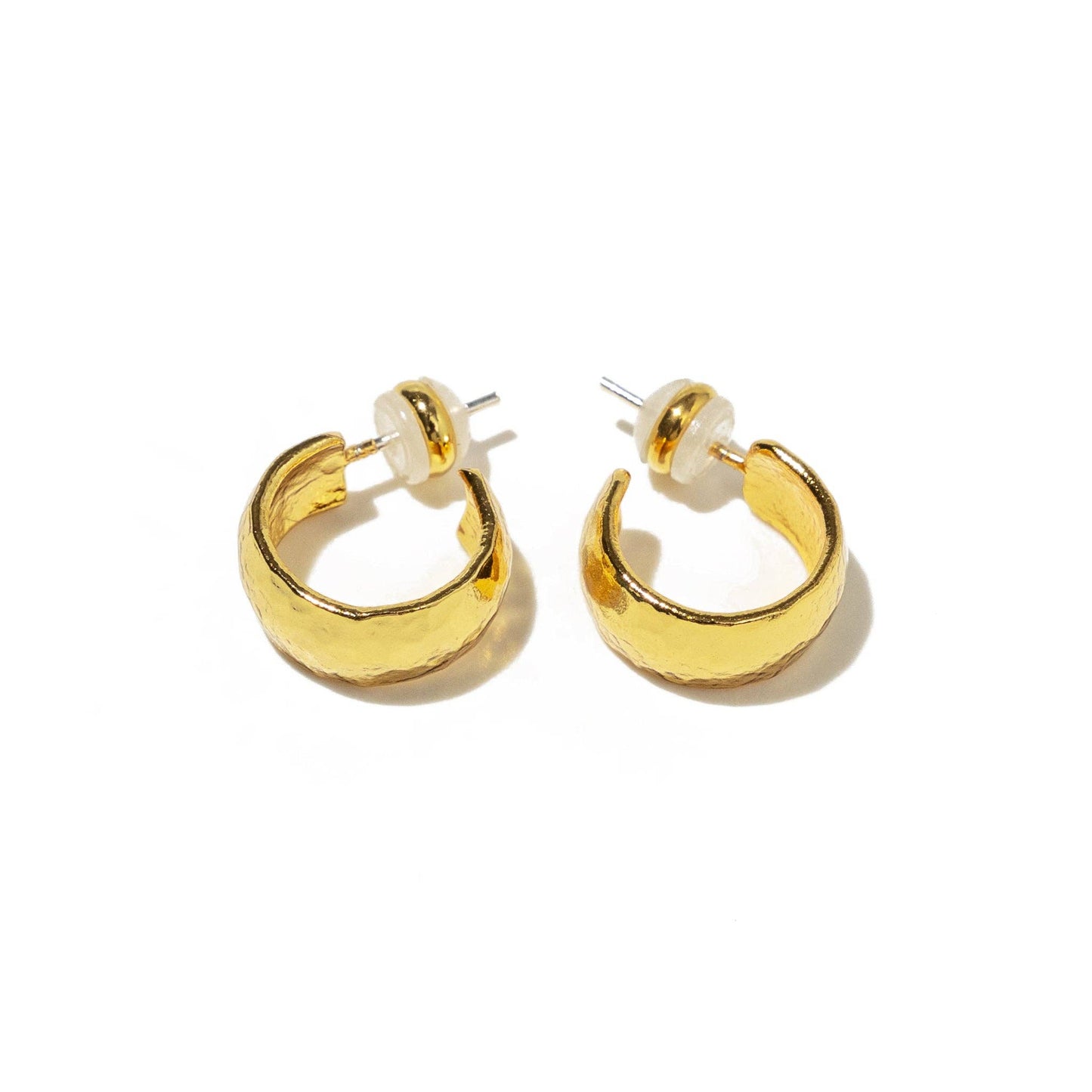 Harriet Hammered Mini Hoops