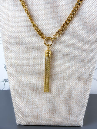 Tassel Pendant Necklace | 18K