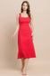 The Julia Red Scalloped Midi Dress - Best & Co. Boutique