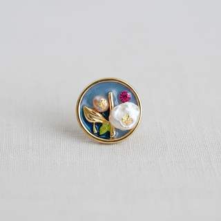 Hand-Painted Baroque Pearl Stud Earrings