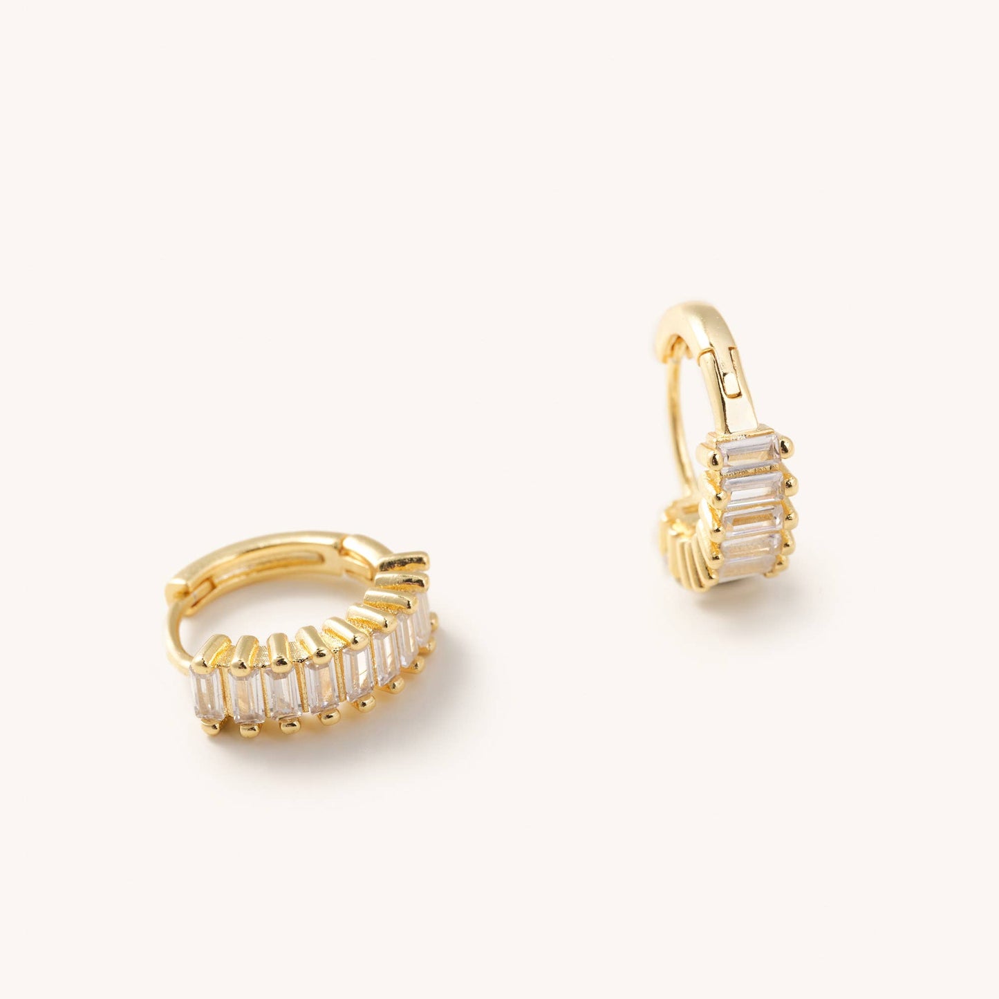 Esther Gold Diamond Hoops | MED