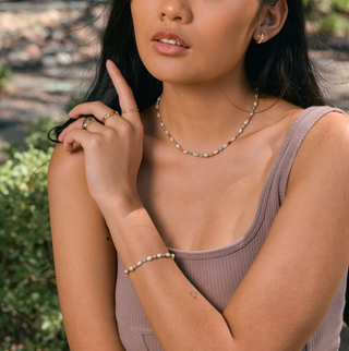 Freshwater Pearl Stretch Beaded Bracelet