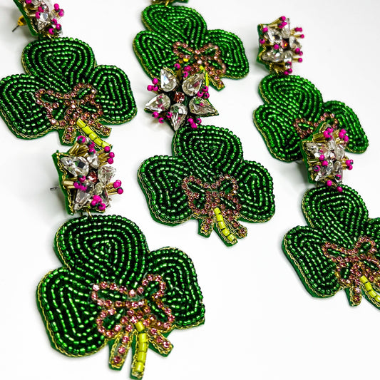 St. Pattys Shamrock Earrings - Best & Co. Boutique