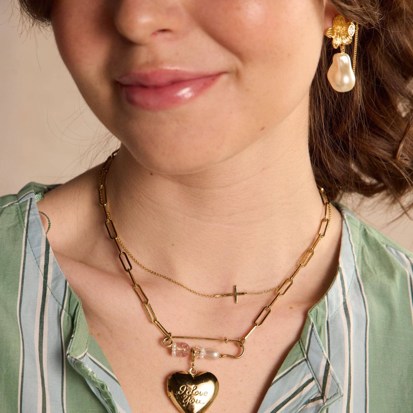 Eternal Grace Gold Cross Necklace