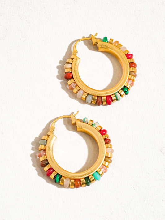 Capri Beaded Resort Hoops
