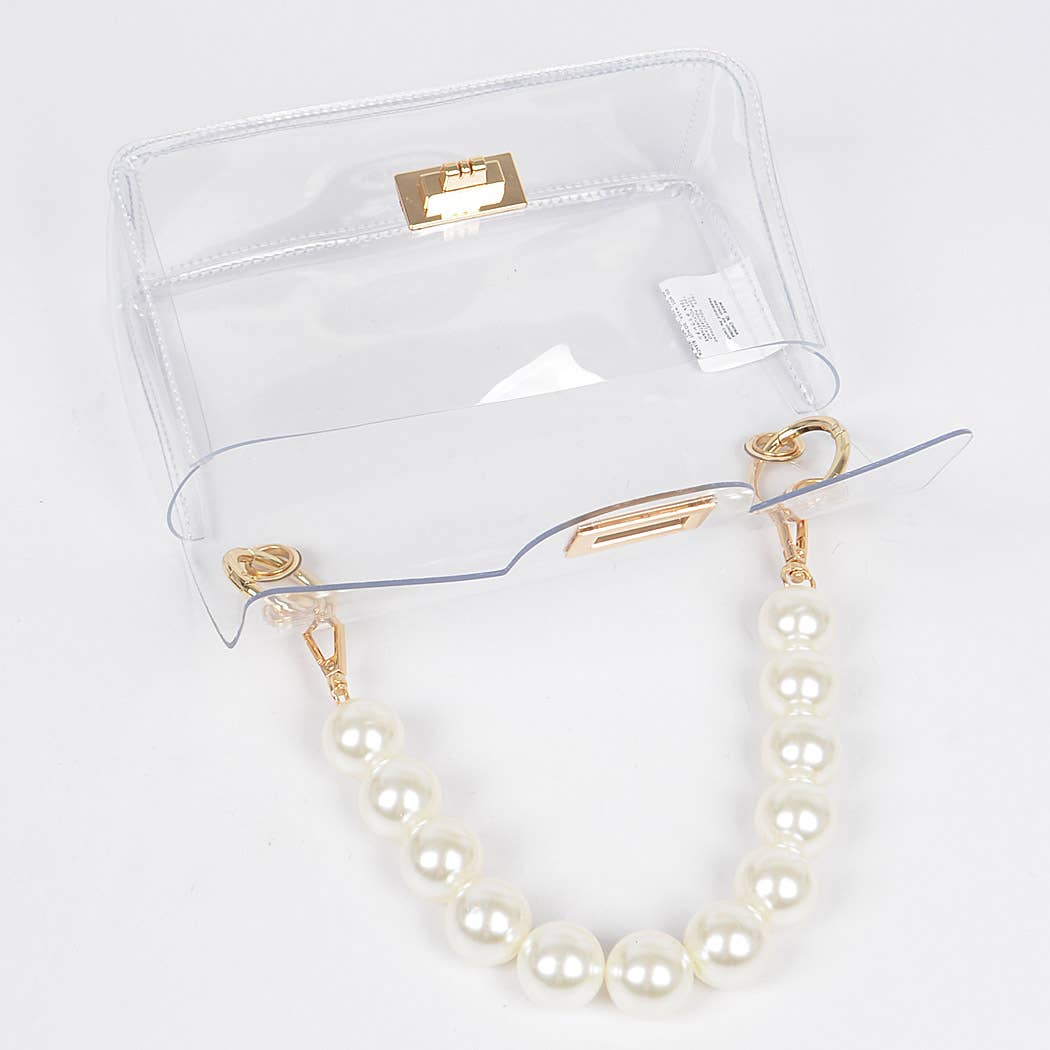 Pearls & Passes Clear Cross Body
