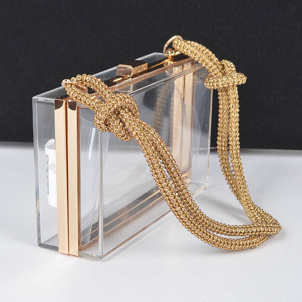 Golden Hour Clear Clutch